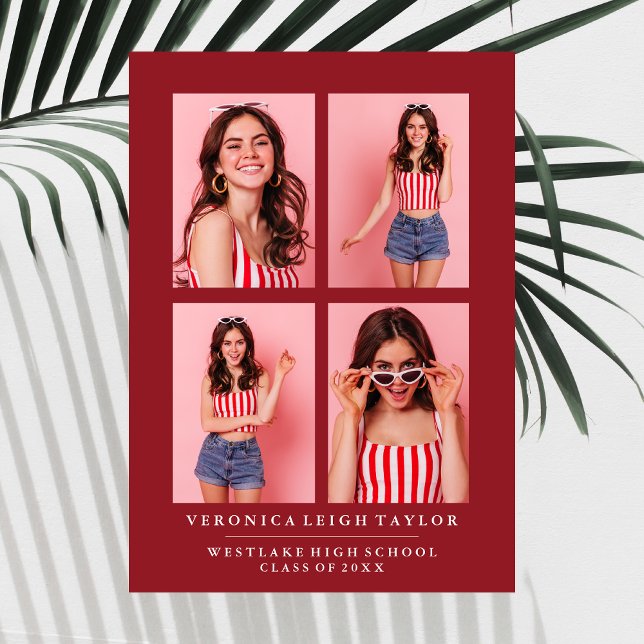 INVITACIÓN DE GRADUACIÓN DE COLLAGE DE FOTOS DE MO (Subido por el creador)