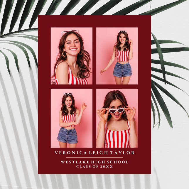 INVITACIÓN DE GRADUACIÓN DE COLLAGE DE FOTOS DE MO (Subido por el creador)