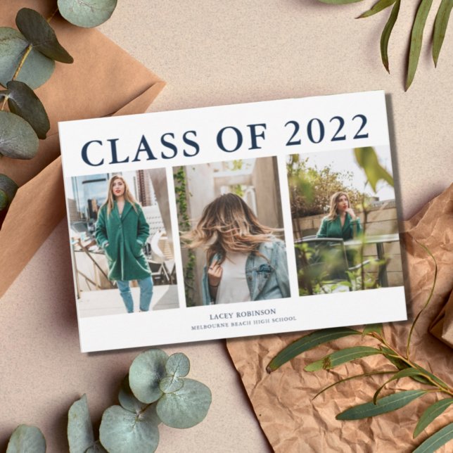Invitación de graduación de Collage de fotos moder (Subido por el creador)