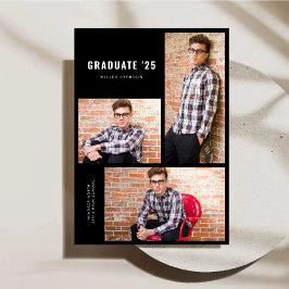 Invitación de graduación de collage de fotos moder