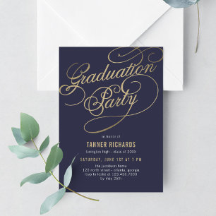 Invitación de graduación de color editable con let