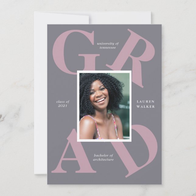 invitación de graduación de colores de escuelas de (Anverso)