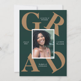 invitación de graduación de colores de escuelas de