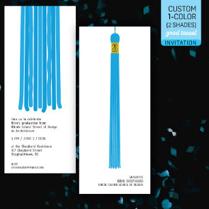 Invitación de graduación de diseño moderno con bor