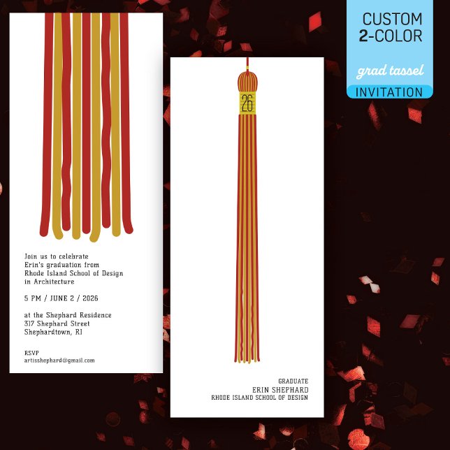 Invitación de Graduación de Diseño Moderno con Bor (Subido por el creador)
