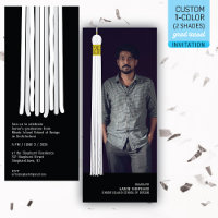 Invitación de graduación de diseño moderno con fot
