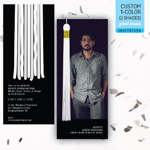 Invitación de graduación de diseño moderno con fot