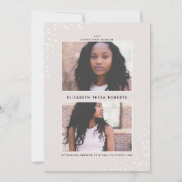 Invitación de graduación de doble puntería