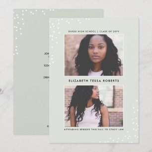 Invitación de graduación de doble puntería