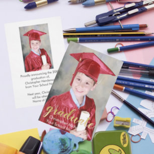 Invitación de Graduación de Dos Fotografías