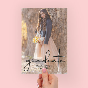 Invitación de graduación de dos fotografías de gui
