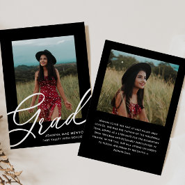 Invitación de graduación de dos fotografías en gui