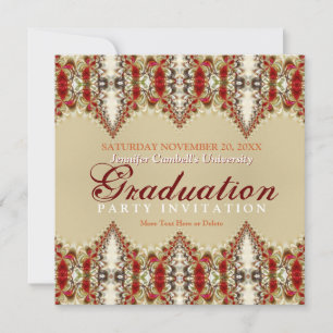 Invitación de graduación de encaje Batik
