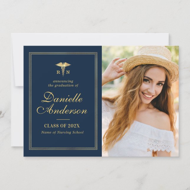invitación de graduación de enfermería de marco do (Anverso)