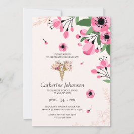 Invitación de Graduación de Enfermería Floral | RN