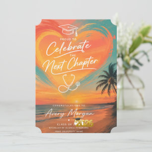 Invitación de Graduación de Enfermería Hora Dorada