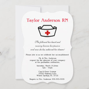 Invitación de graduación de escuela de Enfermería