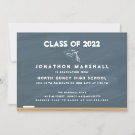 Invitación de Graduación de Escuelas de Chalkboard