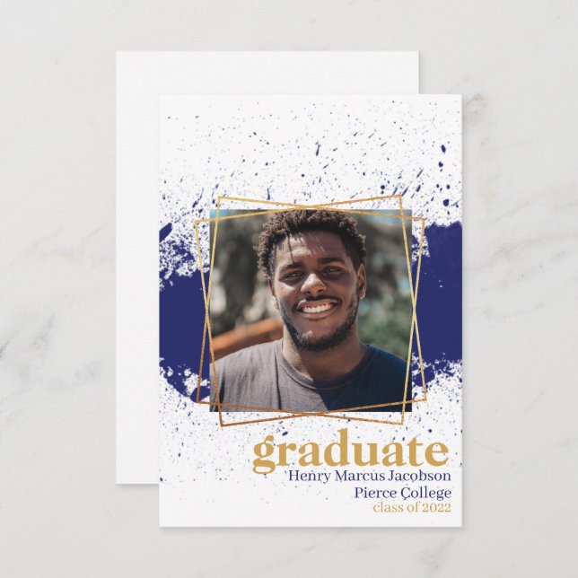 Invitación de Graduación de Esplate Funky de Marin (Anverso / Reverso)