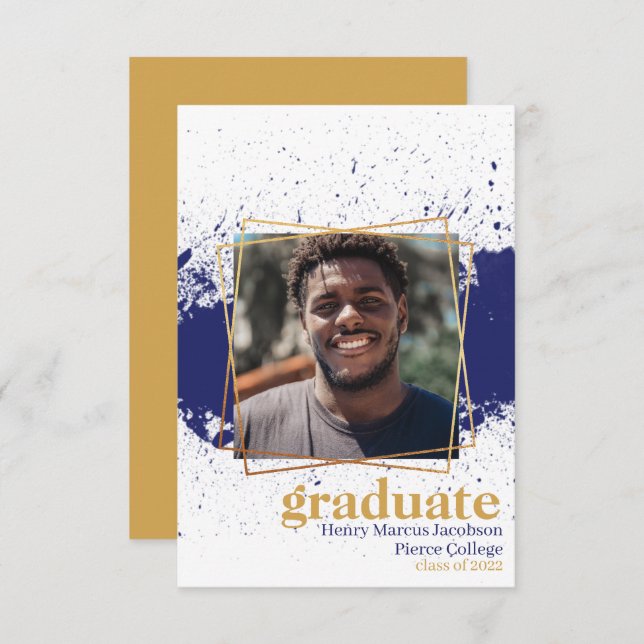 Invitación de Graduación de Esplate Funky de Marin (Anverso / Reverso)