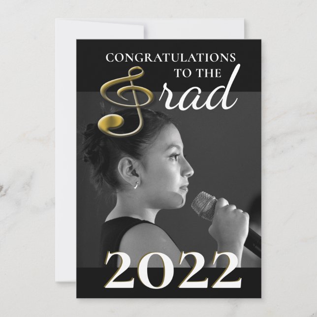 Invitación de graduación de estudiantes de música  (Anverso)