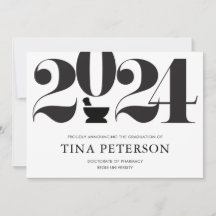 Invitación de graduación de farmacia