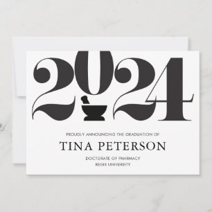 Invitación de graduación de farmacia