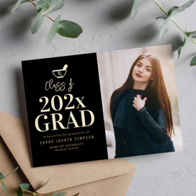 invitación de graduación de farmacia con letras do (Subido por el creador)