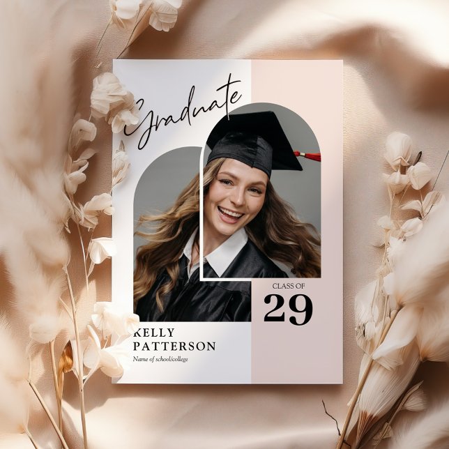 Invitación de graduación de fiesta con foto chic m (Subido por el creador)
