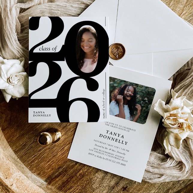 Invitación de Graduación de Fiesta con Foto Tipogr (Subido por el creador)