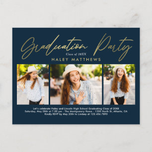 Invitación de graduación de fiesta escrita