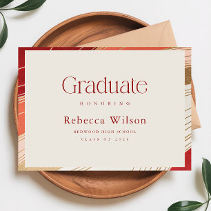 Invitación de Graduación de Fiesta Retro Minimalis