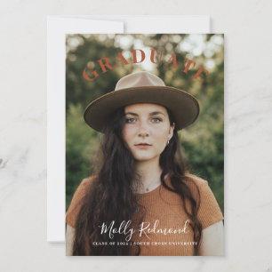 Invitación de Graduación de Foto Boho