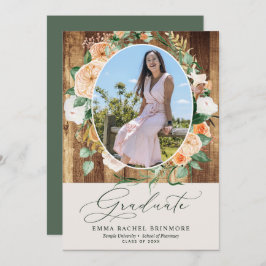 Invitación de Graduación de Foto Boho Botánico