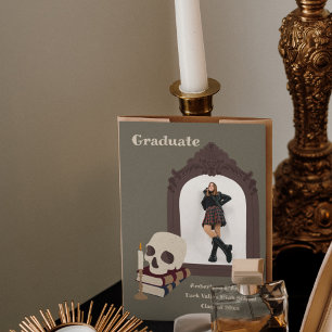 Invitación de graduación de foto de academia oscur