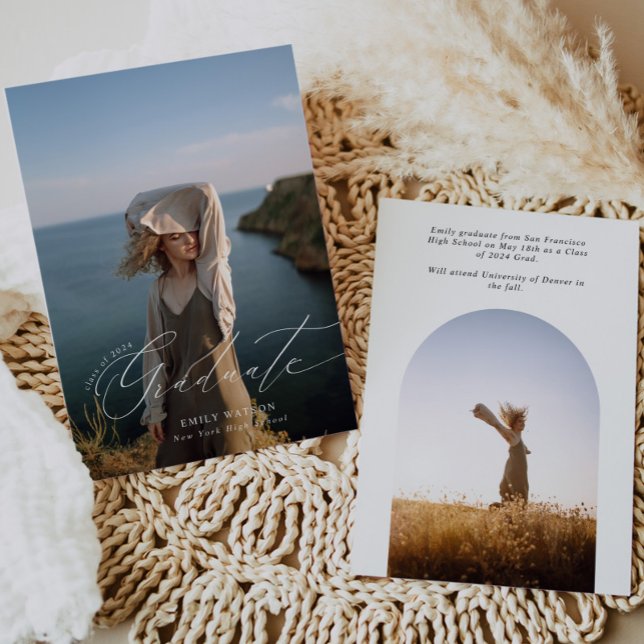 Invitación de Graduación de Foto de Arco minimalis (Subido por el creador)