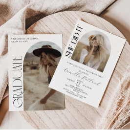 Invitación de Graduación de Foto de Arco Moderno