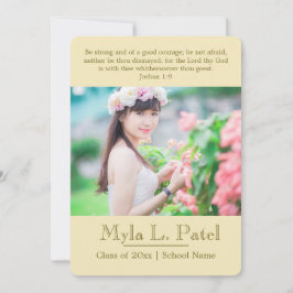 Invitación de graduación de foto de escritura cris