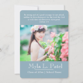 Invitación de graduación de foto de escritura cris