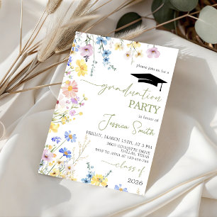 Invitación de graduación de foto de jardín Boho 20