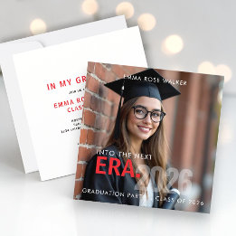 Invitación de graduación de foto de la era de grad