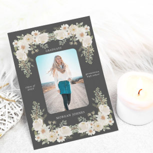 Invitación de graduación de foto de la frontera fl