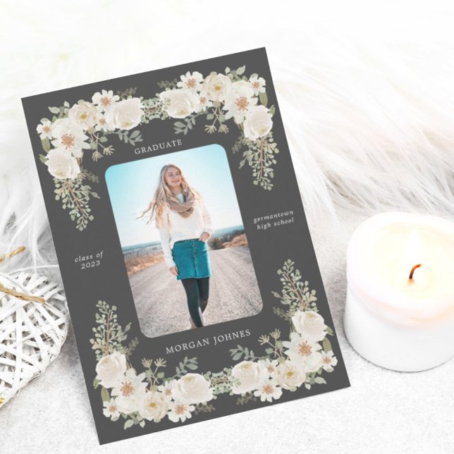 Invitación de graduación de foto de la frontera fl (Subido por el creador)