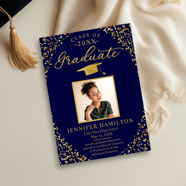 Invitación de Graduación de Foto de Licenciado en  (Subido por el creador)