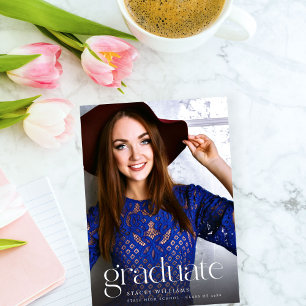 Invitación de Graduación de Foto de Mod de impresi