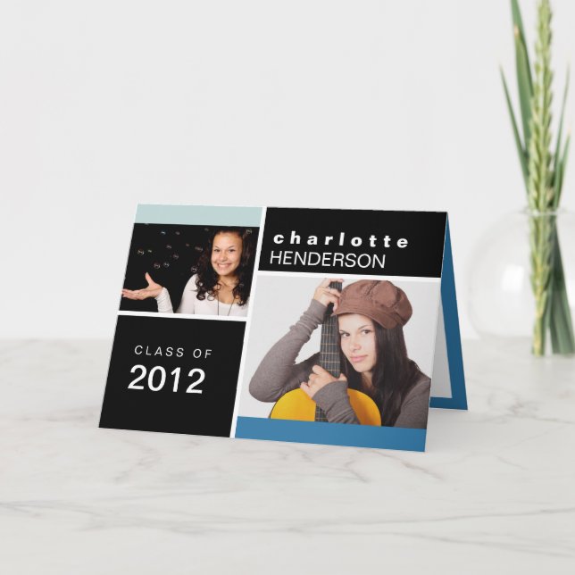 Invitación de graduación de foto de personalizado  (Anverso)