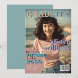 Invitación de Graduación de Foto de Portada de Rev