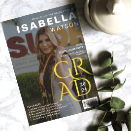 Invitación de Graduación de Foto de Portada de Rev