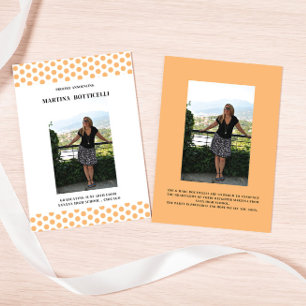 Invitación de graduación de foto de puntos de polk