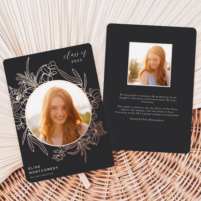 Invitación de graduación de foto de Relieve metali (Subido por el creador)